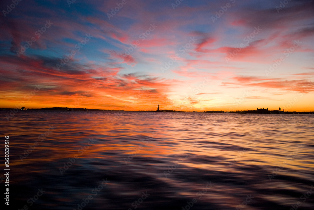 sunset over the sea