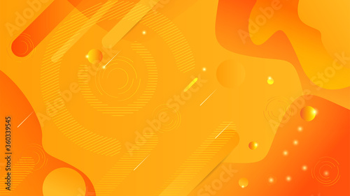 Abstract geometric background with Gradient orange color