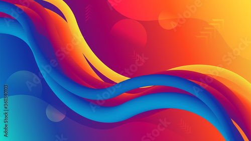 Fluid colorful liquid flowing motion modern background design