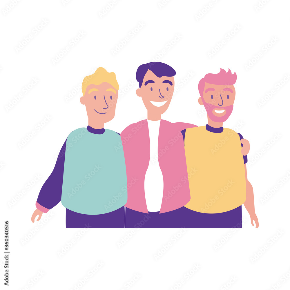 happy friendship day celebration with men group pastel flat style happy friendship day celebration with men group pastel flat style