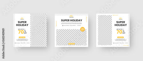 Super holiday social media post banner templates