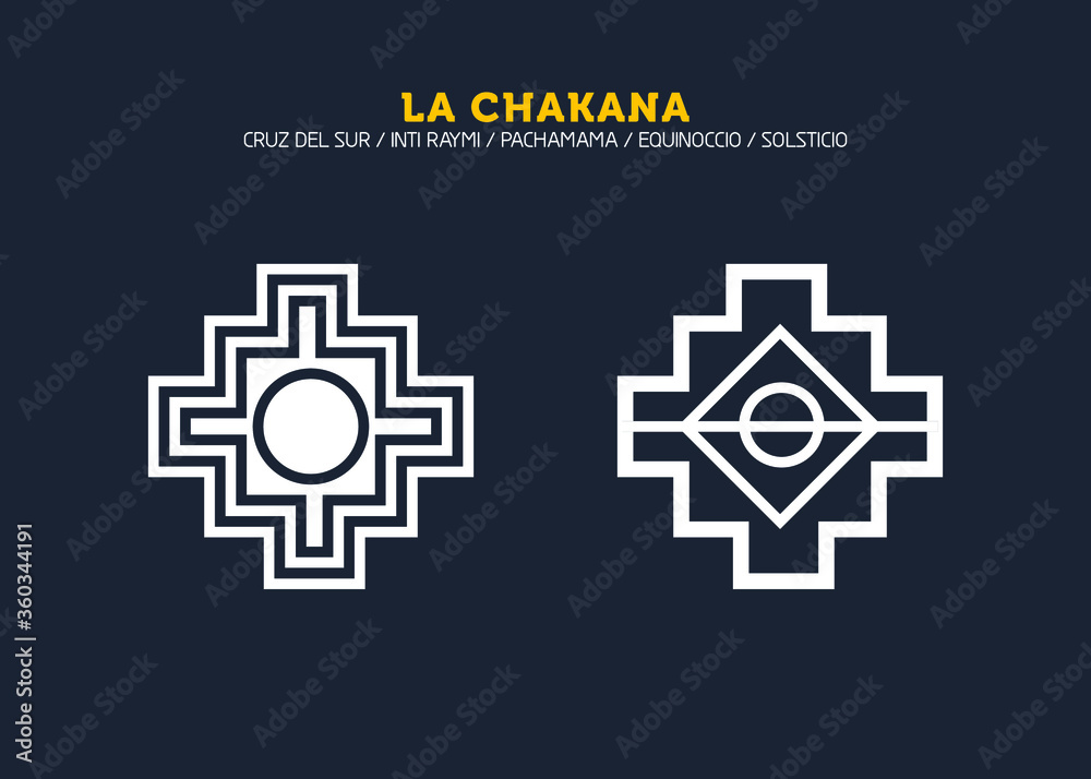 Inca Cross Chakana, Inti Raymi Ecuador, Peru emblematic symbol of an ...