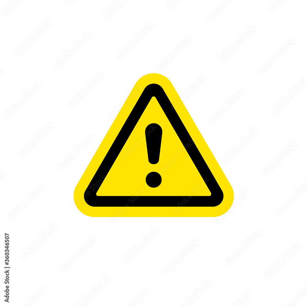 Danger warning icon. / danger warning - Vector icon. Risk sign. Exclamation point. Hazard warning. Increased attention. Error sign. Danger warning icon. / danger warning - Vector icon. Risk sign. Exclamation point. Hazard warning. Increased attention. Error sign.