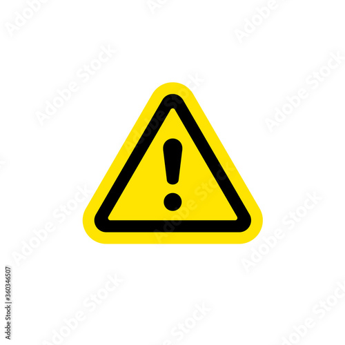 Danger warning icon. / danger warning - Vector icon. Risk sign. Exclamation point. Hazard warning. Increased attention. Error sign.