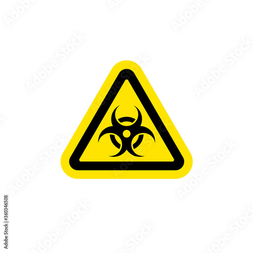 Biohazard symbol. Danger warning icon. / danger warning - Vector icon. Risk sign. Biological weapons. Danger of infection. Viral danger. Increased toxicity. Toxic waste.