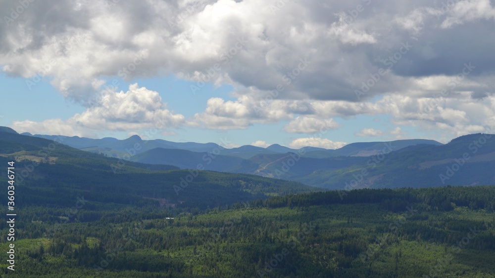 Vancouver Island hills are seen from Mount Old Baldy.