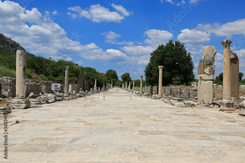 Ancient city of Ephesus, ancient port street.