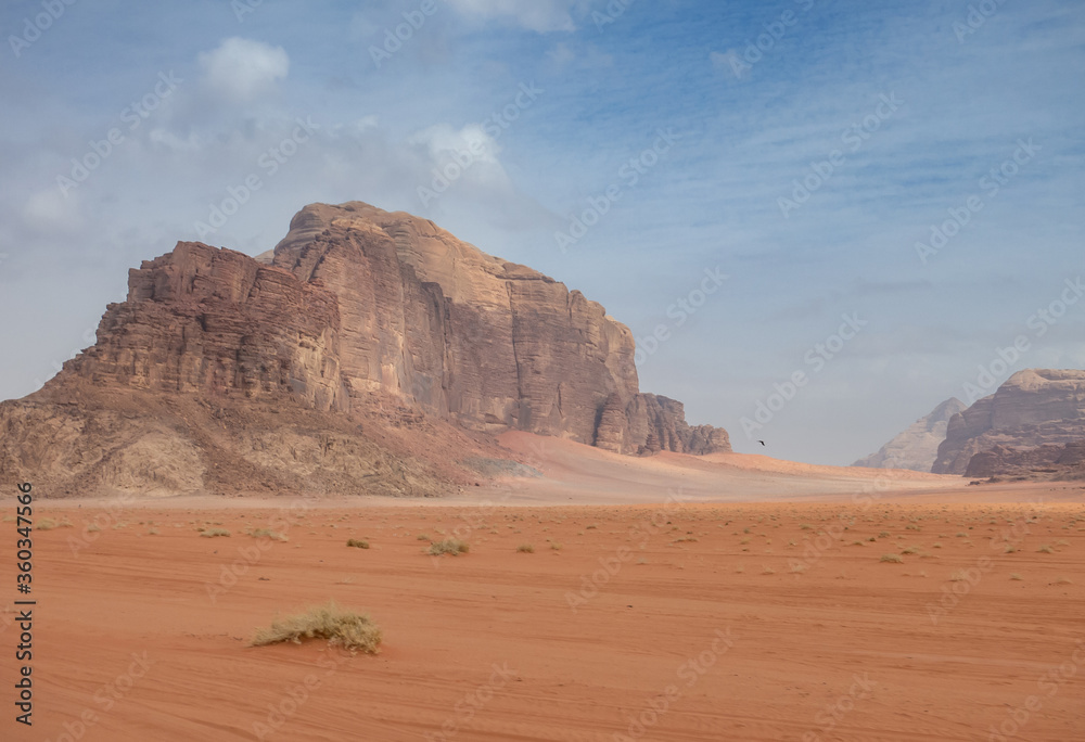 Scenic desert landscape in Wadi Rum, Jordan Scenic desert landscape in Wadi Rum, Jordan