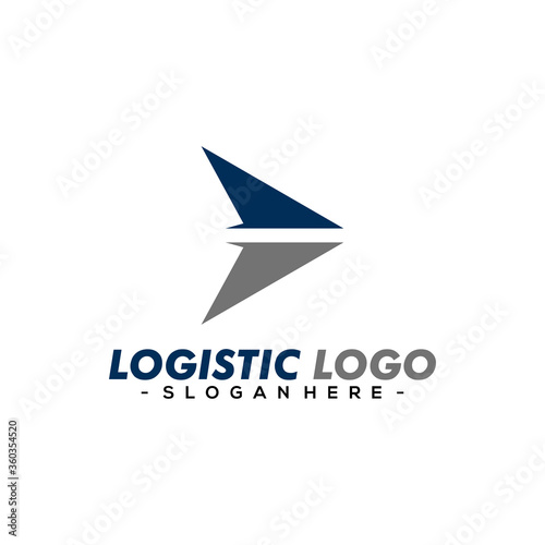 Logistic logo vector for business / company. Modern delivery service logo template design.