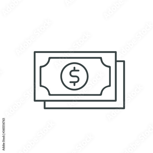 Dollar icon. Money sign isolated, Vector illustration. EPS 10.