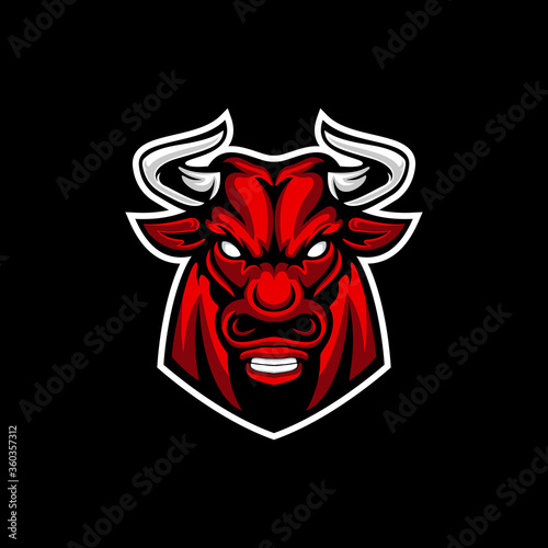 bull head logo icon design