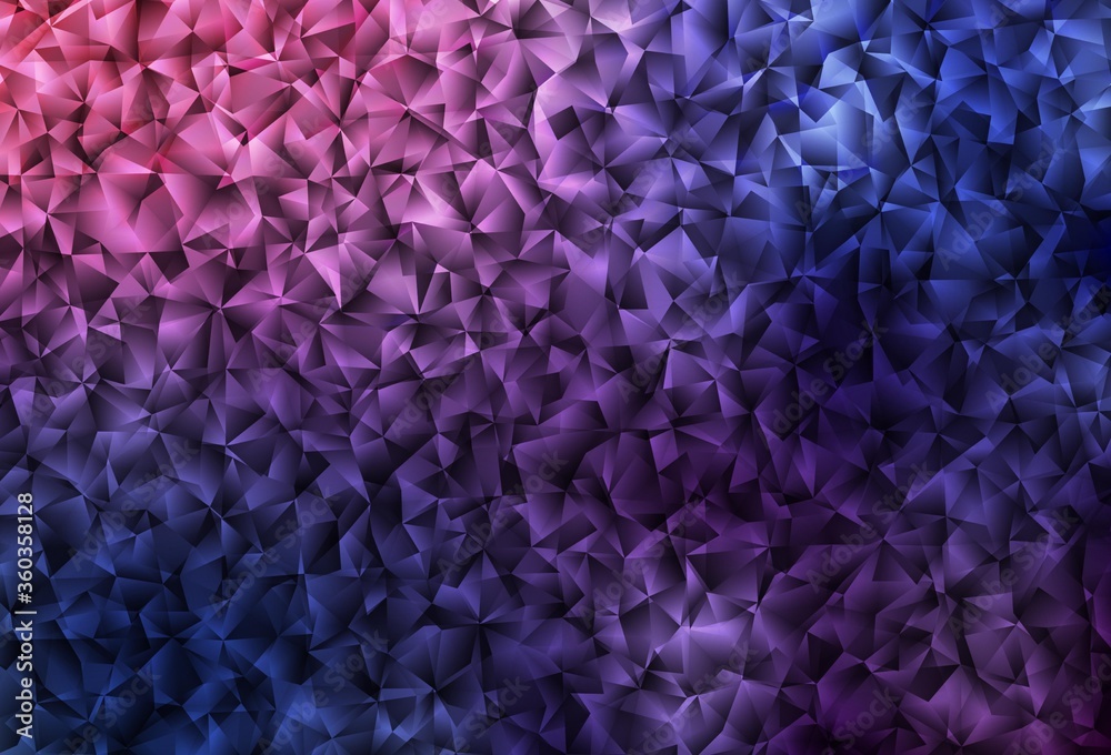 Obraz premium Dark Purple vector low poly texture.