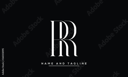 alphabet letters monogram icon logo RR or RR photo