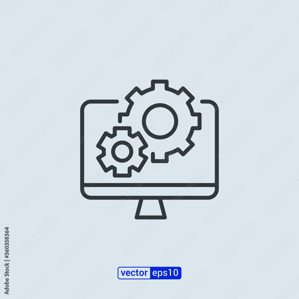 Development icon - editable vector illustration eps10 Development icon - editable vector illustration eps10