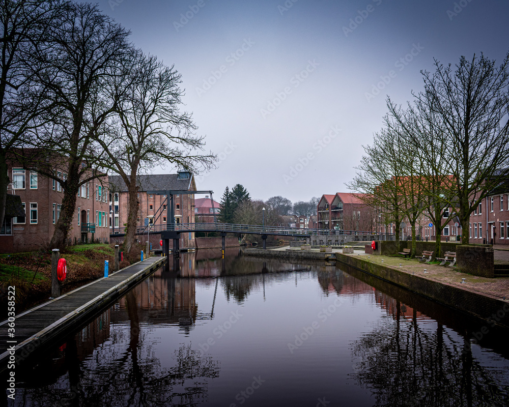 A Chilly Winter Day in Coevorden by the Canal