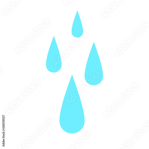 Vector water drops illustration, nature icon. Water raindrops. EPS 10
