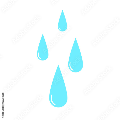 Vector water drops illustration, nature icon. Water raindrops. EPS 10