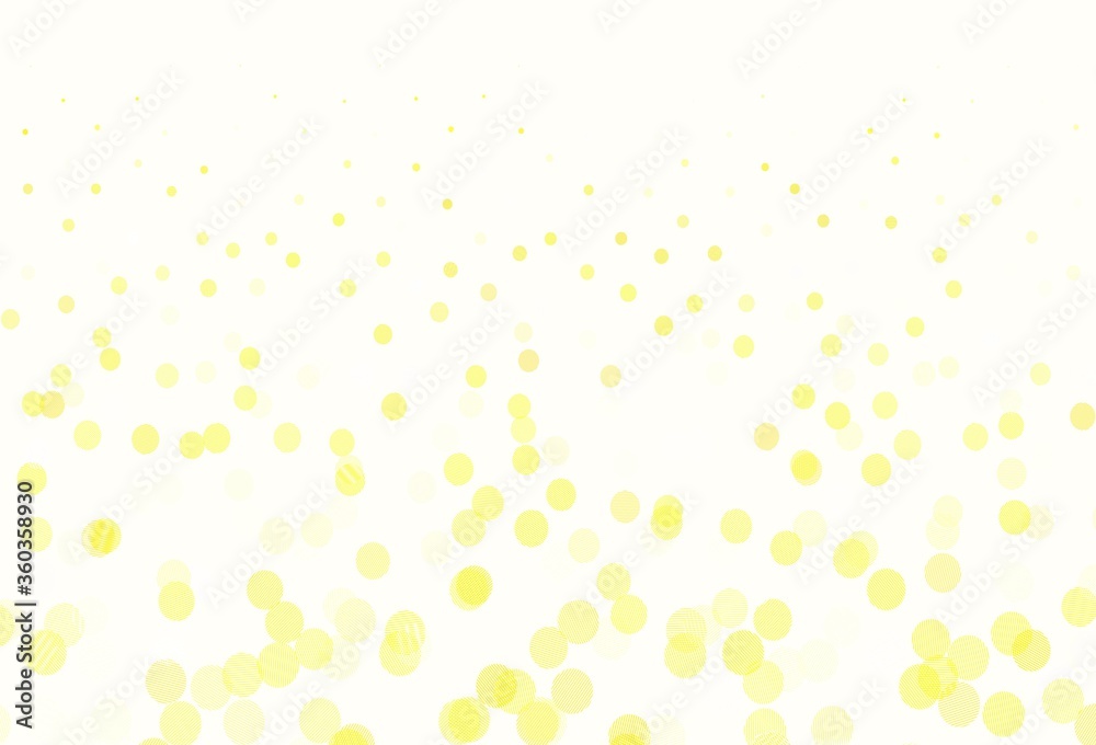 Light Green, Yellow vector pattern with spheres.