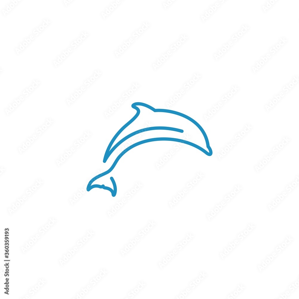 A unique and funny dolphin icon A unique and funny dolphin icon