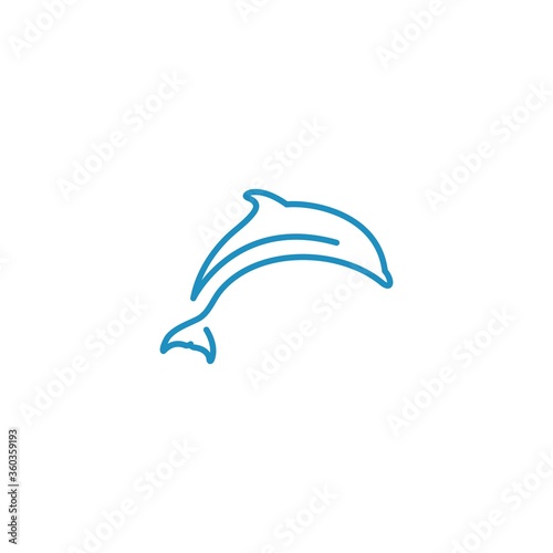 A unique and funny dolphin icon