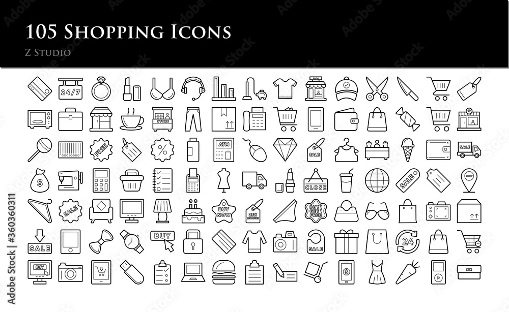 105 Shopping Icons