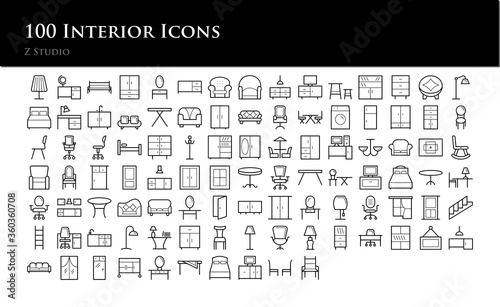 100 Interior Icons