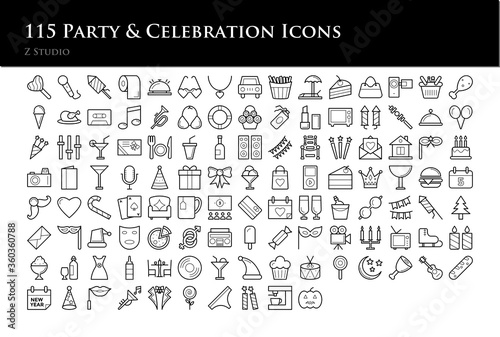115 Party & Celebration Icons