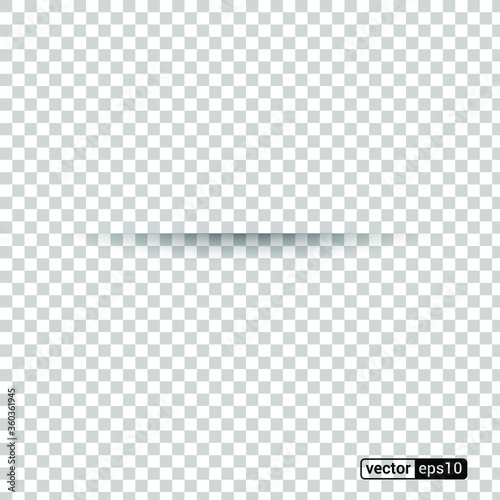 Vector realistic Cuts in paper sheet with a shadow on transparent background. 3d incision in the paper. parallel lines. Template for your design.