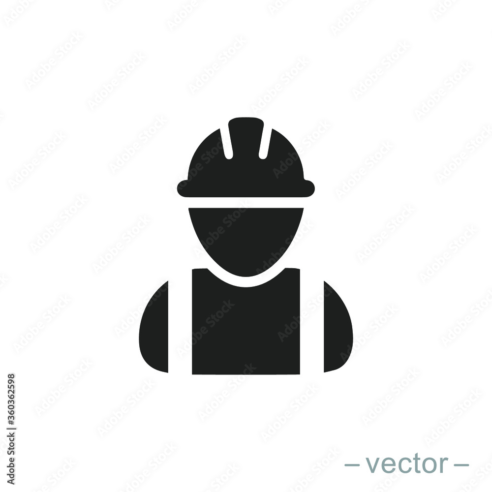 Construction worker icon. Vector illustration. EPS 10. Construction worker icon. Vector illustration. EPS 10.