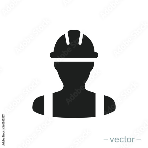 Construction worker icon. Vector illustration. EPS 10.