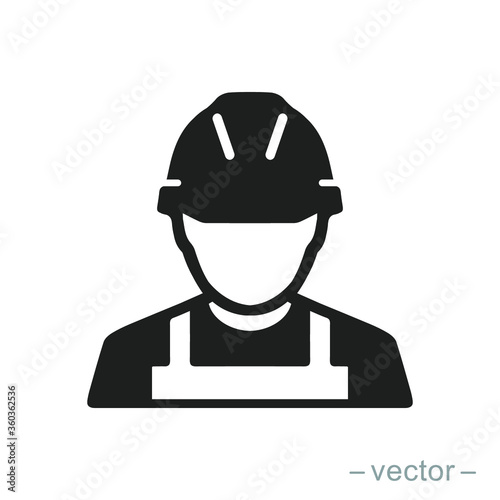 Construction worker icon. Vector illustration. EPS 10.