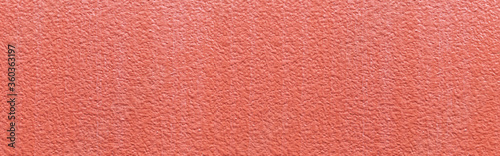Panorama of Red painted cement wall texture and background