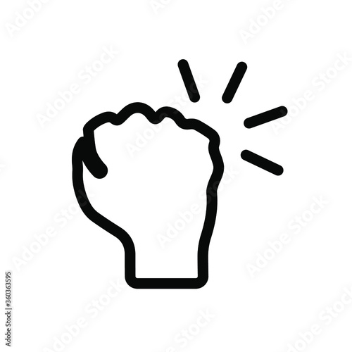 Hand knocking on door icon. Vector illustration. EPS 10.