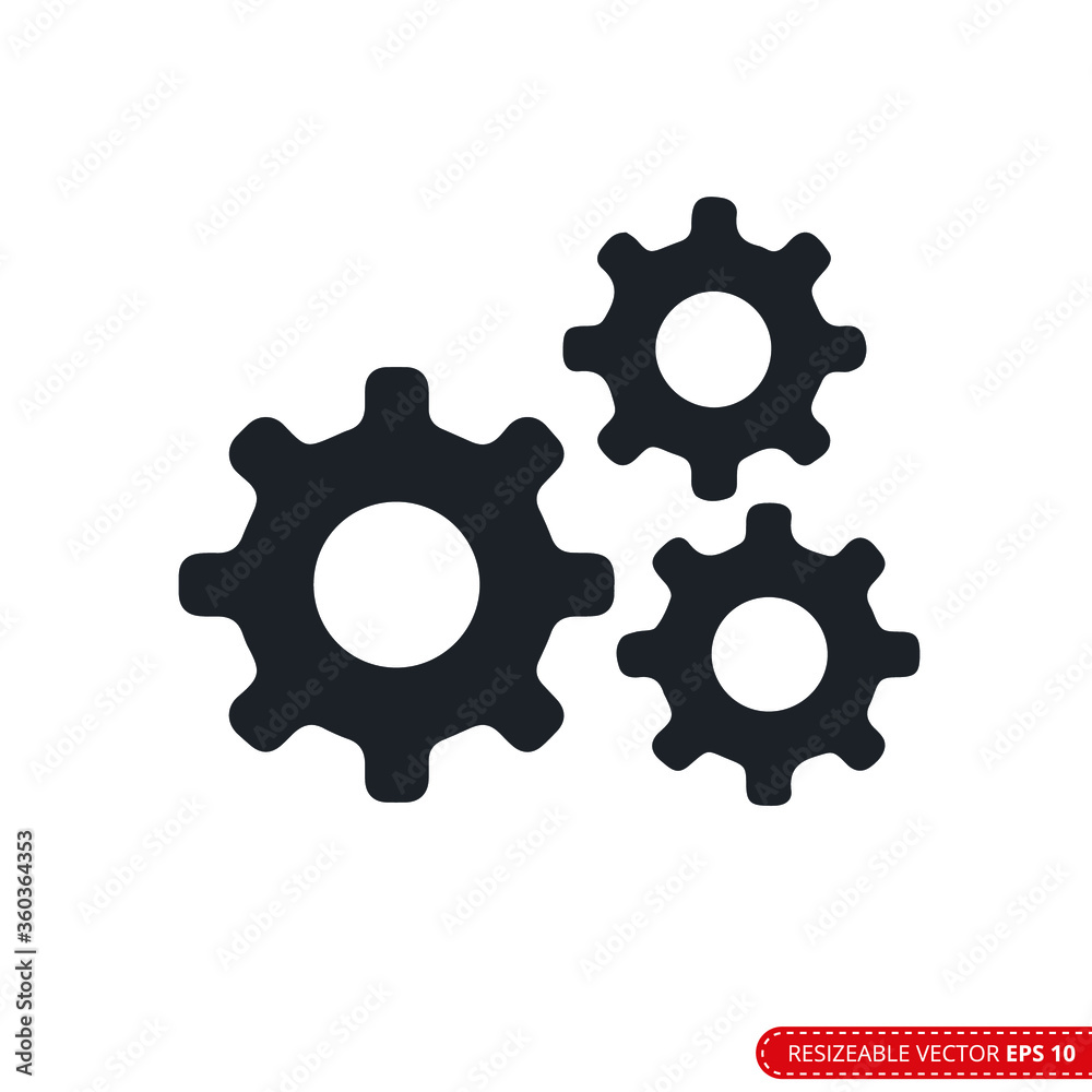 Gear Icon Vector Template, Flat Design Engineering Cogwheel. EPS 10. Gear Icon Vector Template, Flat Design Engineering Cogwheel. EPS 10.