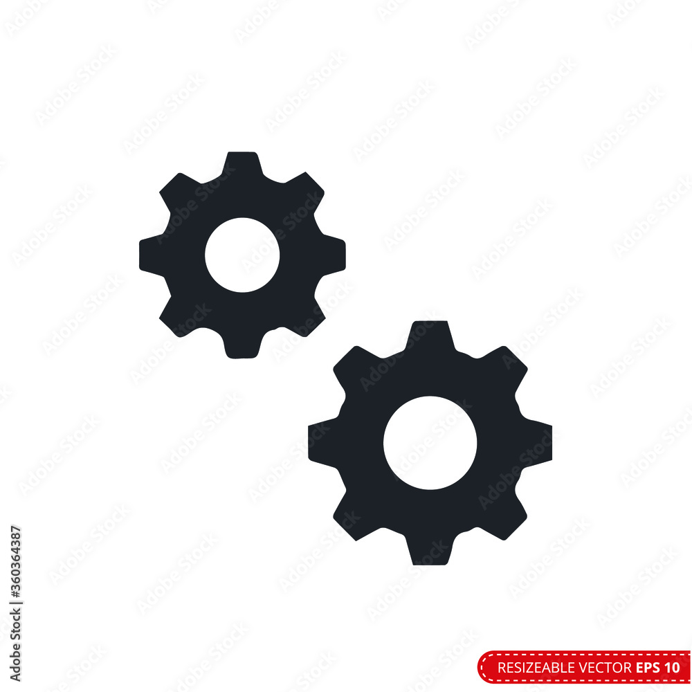 Gear Icon Vector Template, Flat Design Engineering Cogwheel. EPS 10. Gear Icon Vector Template, Flat Design Engineering Cogwheel. EPS 10.