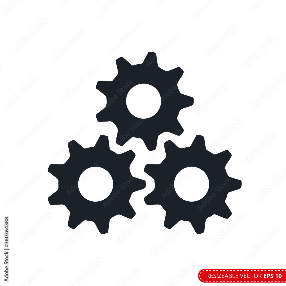 Gear Icon Vector Template, Flat Design Engineering Cogwheel. EPS 10. Gear Icon Vector Template, Flat Design Engineering Cogwheel. EPS 10.
