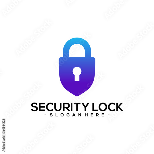 Security Lock Protection Logo Template Design. Vector illustration