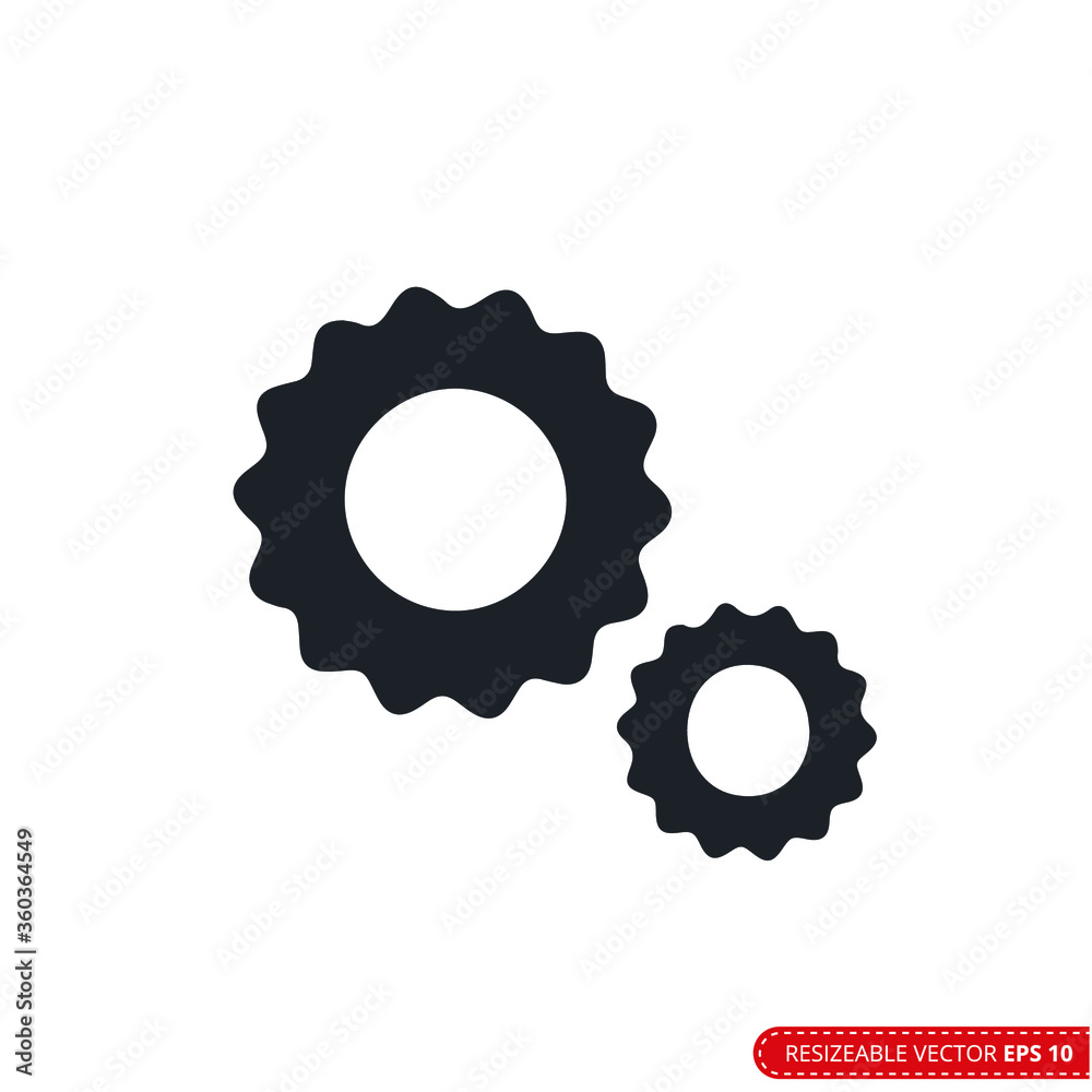 Gear Icon Vector Template, Flat Design Engineering Cogwheel. EPS 10. Gear Icon Vector Template, Flat Design Engineering Cogwheel. EPS 10.