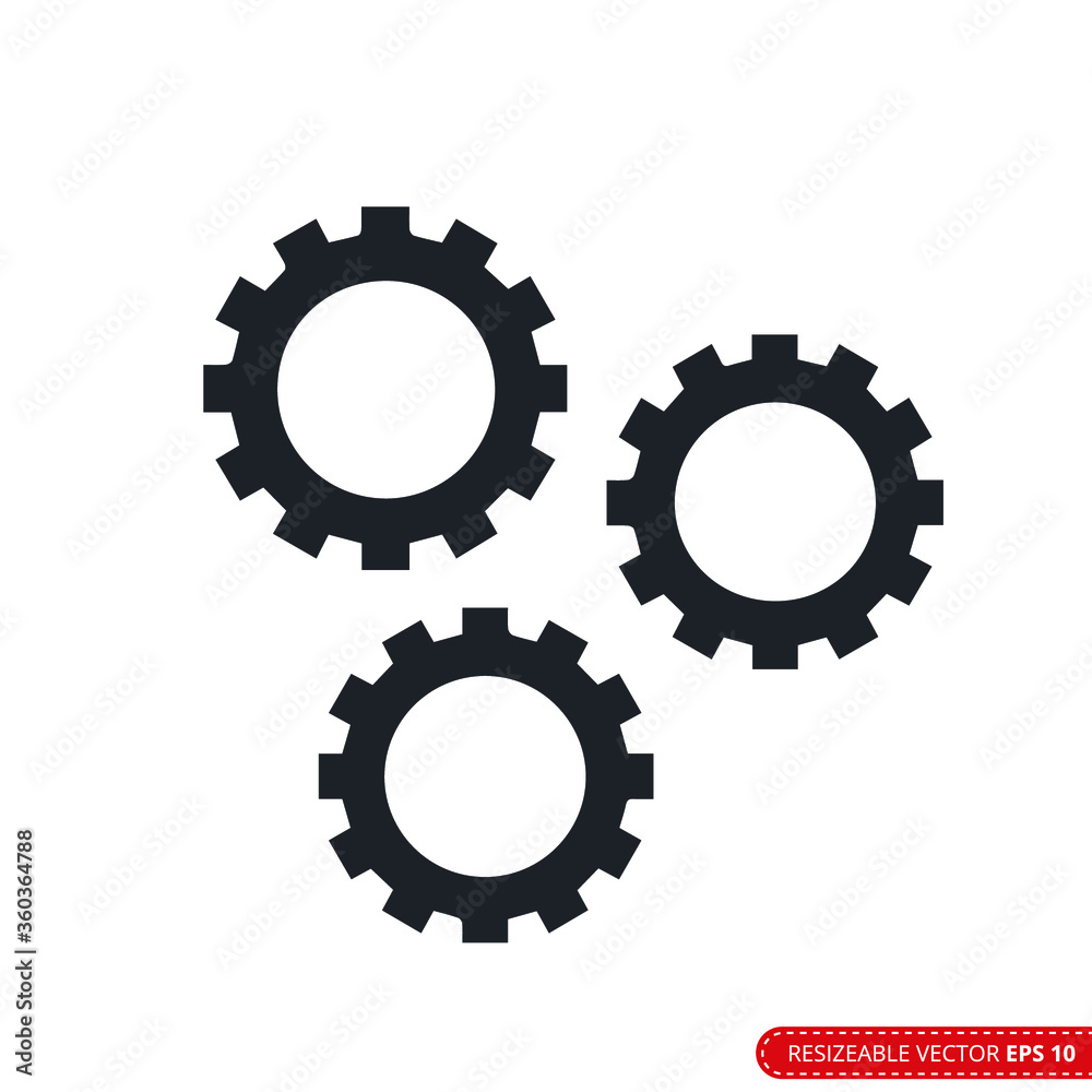 Gear Icon Vector Template, Flat Design Engineering Cogwheel. EPS 10. Gear Icon Vector Template, Flat Design Engineering Cogwheel. EPS 10.