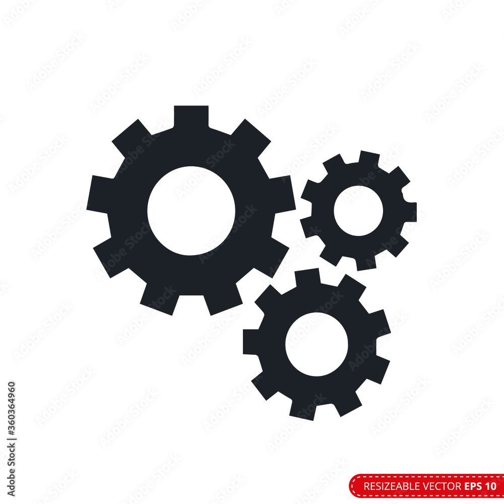 Gear Icon Vector Template, Flat Design Engineering Cogwheel. EPS 10. Gear Icon Vector Template, Flat Design Engineering Cogwheel. EPS 10.