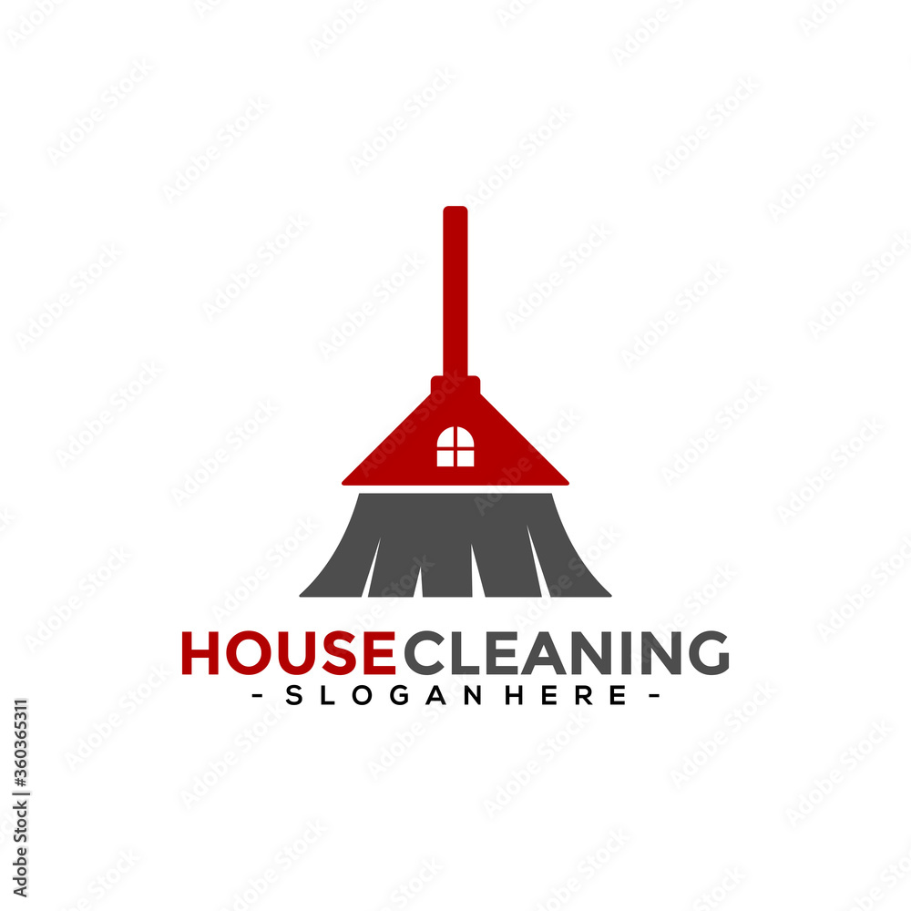 House Cleaning Service logo vector combination. Creative cleaning logo template design.