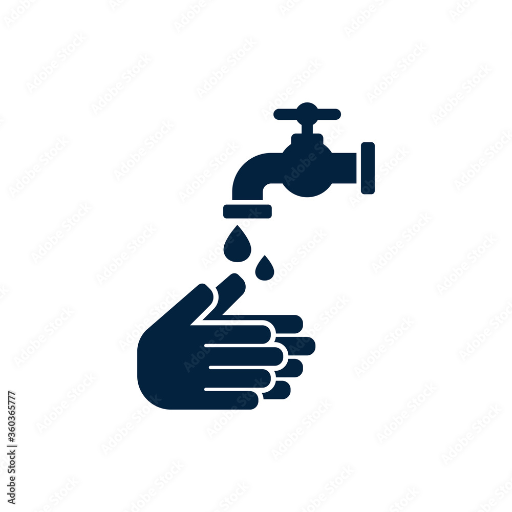 Hand Washing logo vector illustration