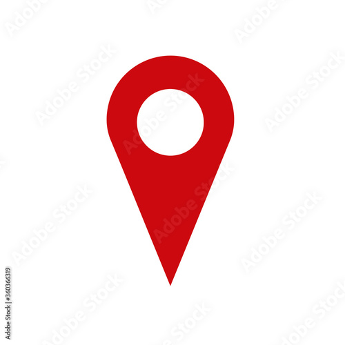 Free Download Pin Location Mark Sign Icon Vector Illustration. Red pin with solid style. EPS 10 - GFXLoad