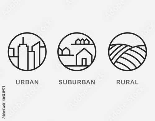 Urban Suburban Rural Landscape