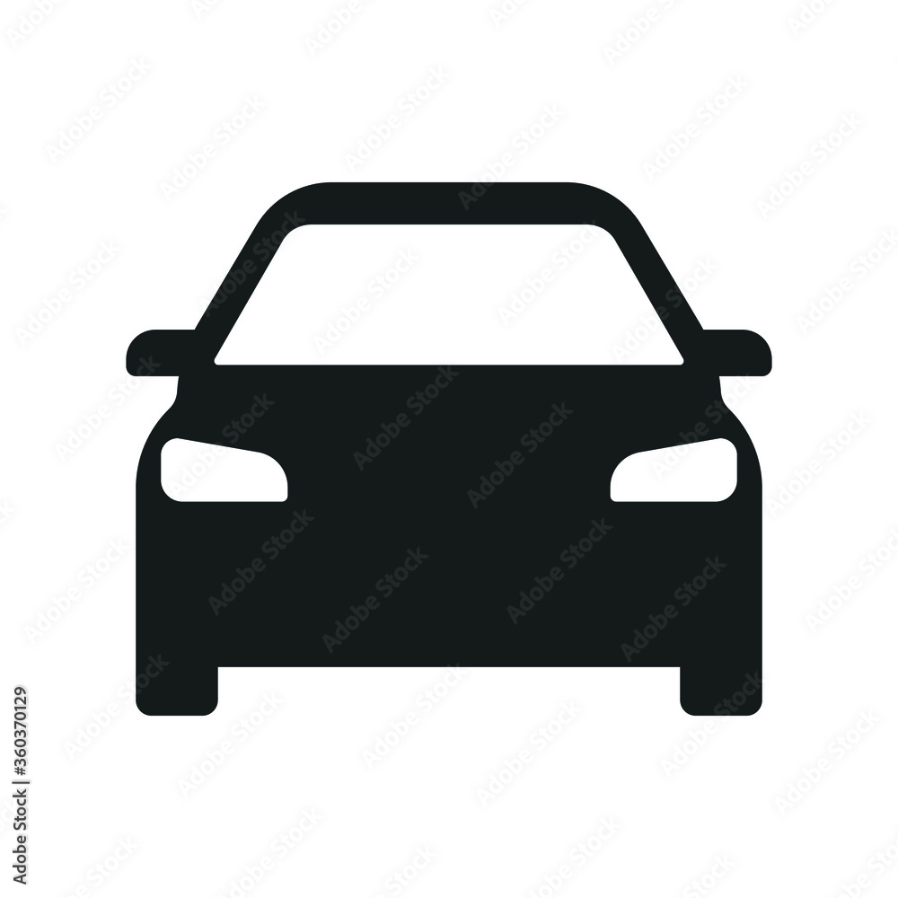 Fototapeta car icon in black