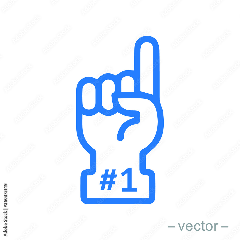 Fan Number One. Vector Illustration. Eps 10. Fan Number One. Vector Illustration. Eps 10.