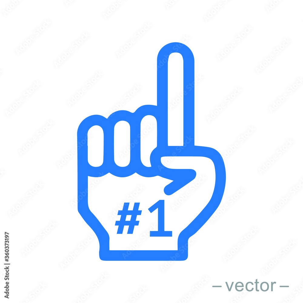 Fan Number One. Vector Illustration. Eps 10. Fan Number One. Vector Illustration. Eps 10.