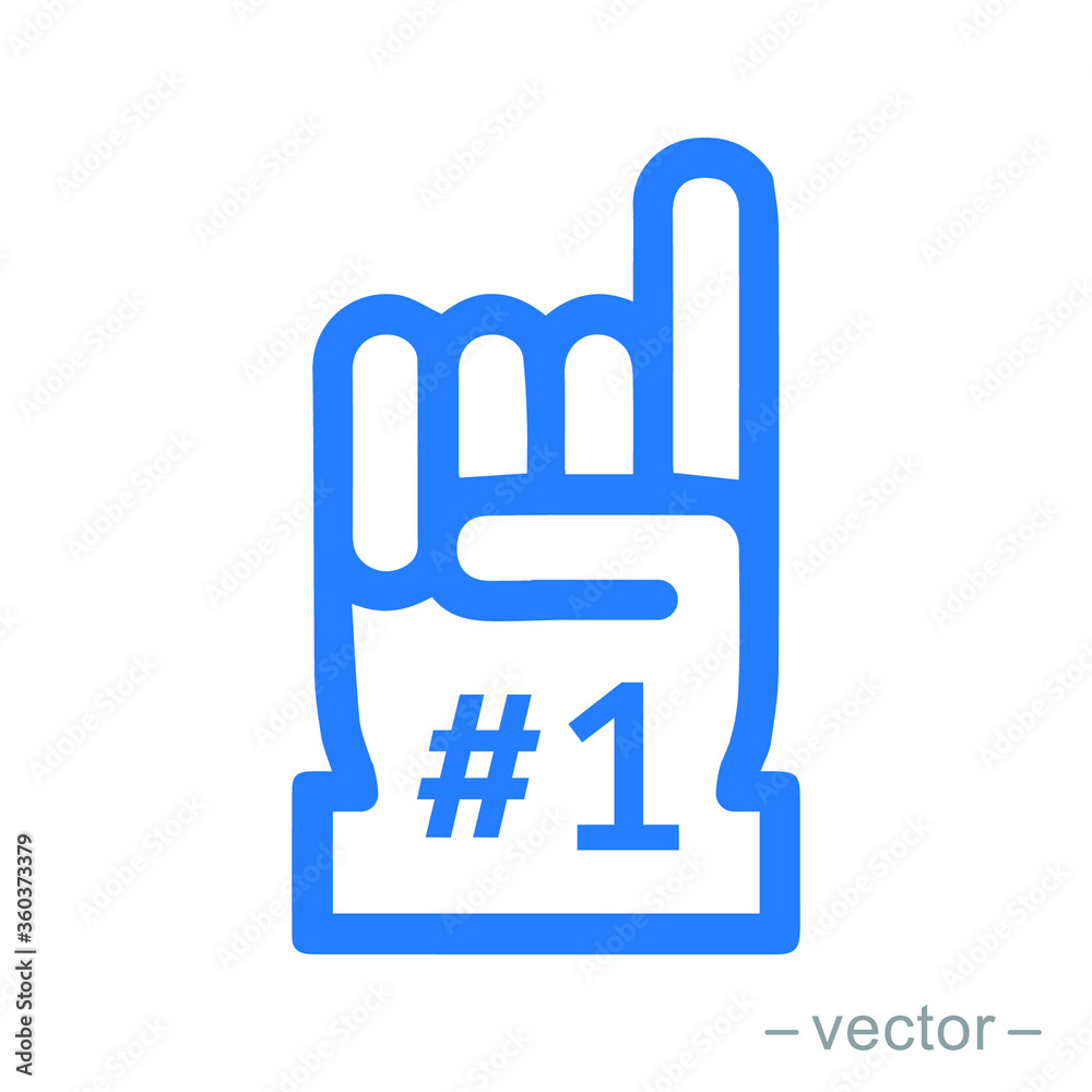 Fan Number One. Vector Illustration. Eps 10. Fan Number One. Vector Illustration. Eps 10.
