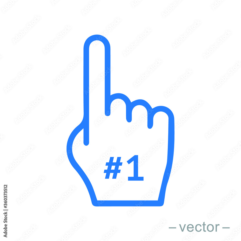 Fan Number One. Vector Illustration. Eps 10. Fan Number One. Vector Illustration. Eps 10.