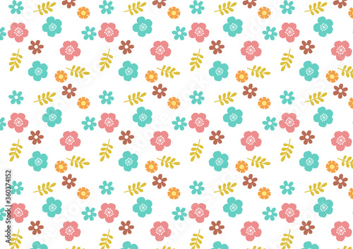 北欧風の花柄パターン